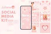 Juliana Social Media Kit Canva, a Social Media Template by ElladesignCo (Thumbnail 1 of 8)