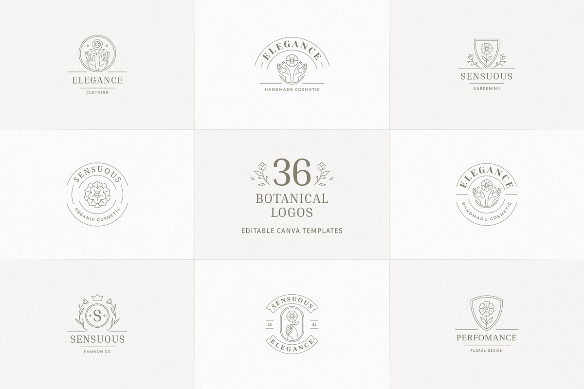 36 Botanical Logo Templates | Canva, a Branding & Logo Template by Vasya Kobelev (Photo 1 of 10)