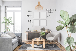 Interior Mockup Poster Frame Bundle