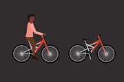 Bike / bicycle vector set, an Illustration by land art (Thumbnail 20 of 20)