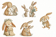 Bunny Mother's Day bunny Clipart, an Illustration by Designworld (Thumbnail 5 of 8)