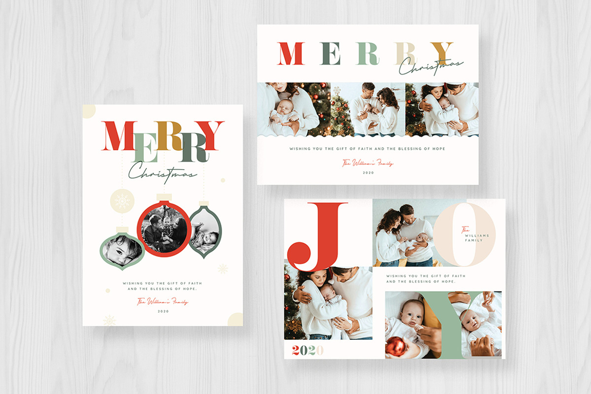 Colourful Typography Christmas Card, a Card Template by Vynetta (Photo 2 of 3)