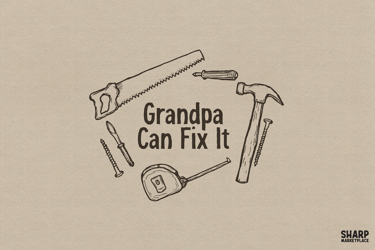 Grandpa Can Fix It Handyman Tools, an Object Graphic by SharpMarketplace (Photo 1 of 5)