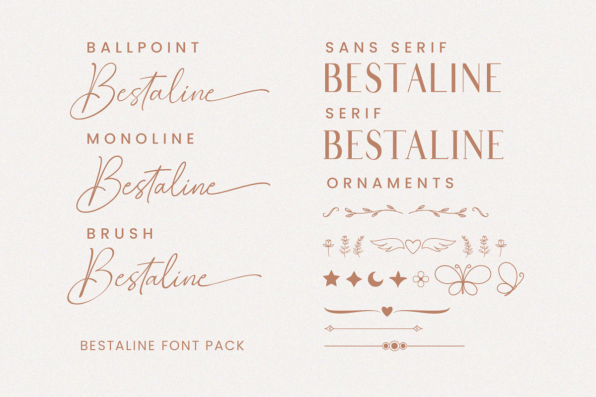 Bestaline Font Collection, a Script Font by Typebae (Photo 2 of 14)