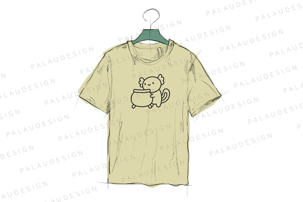 Axolotl Halloween Clipart Set, a Seasonal Illustration by Palau (Photo 7 of 12)