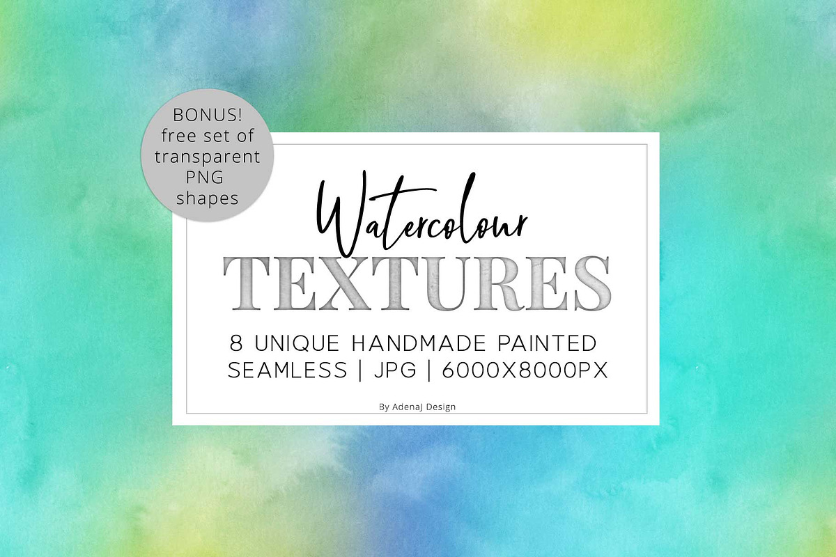 8 Huge spring watercolor textures, a Texture Graphic by AdenaJ (Photo 1 of 13)