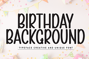 Birthday Background | Script Font, a Script Font by Scratchones (Thumbnail 1 of 8)