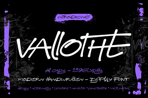 Vallothe - Handwritten Display Font