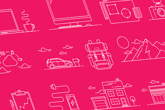 Simple Line Vector Icons
