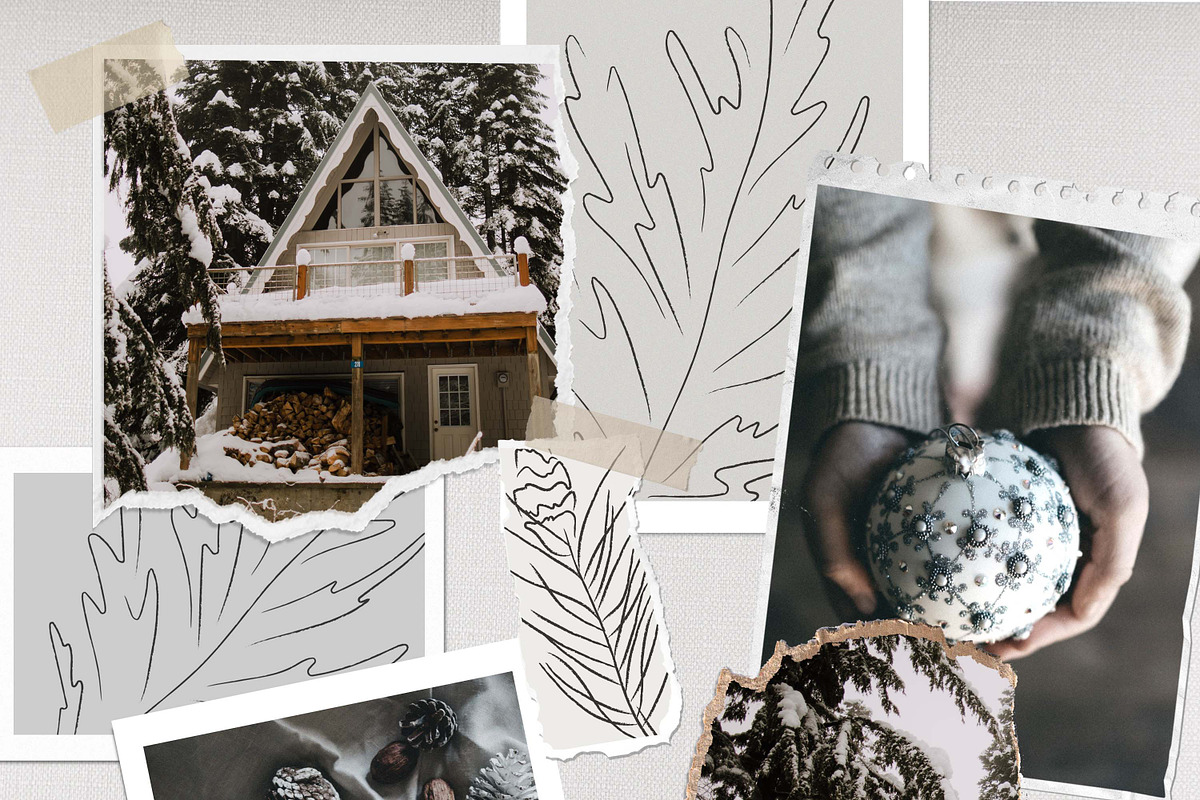 Spruce Branch line art & Patterns, an Illustration by Katya_lu (Photo 7 of 7)