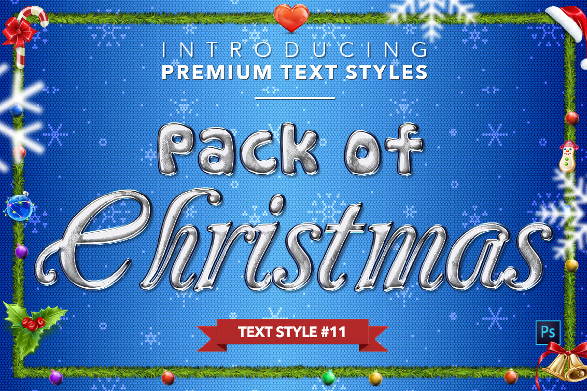 Christmas Pack #2 - Text Styles, a Layer Style Add-On by Jonas Stensgaard (Photo 12 of 23)