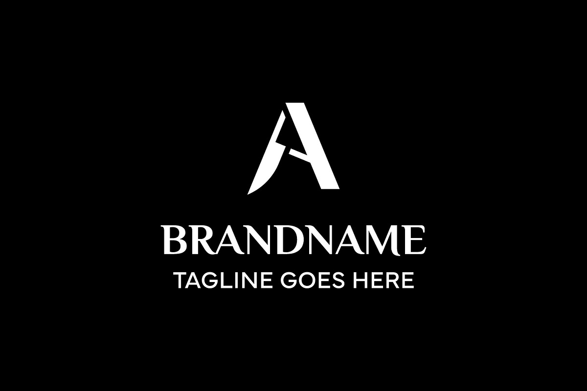 Letter A Knife Luxury Logo, a Branding & Logo Template by Pray Art Design Studio (Photo 2 of 2)