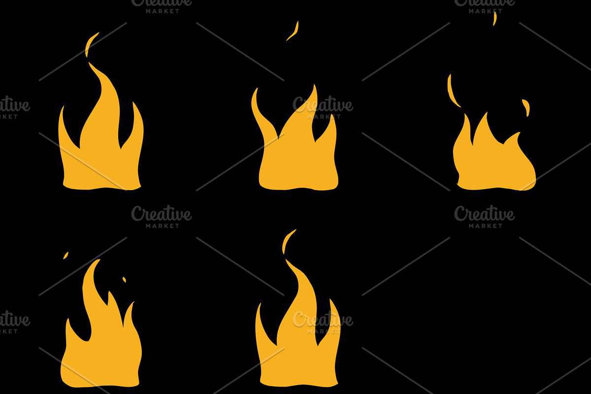 Sprite Sheets Fire Loop. Ready for, an Illustration by YashkovskiyMD