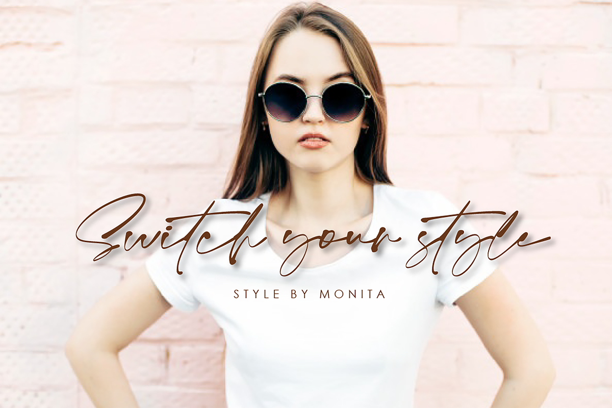 Monita Signature, a Script Font by AMINMARIO (Photo 2 of 9)