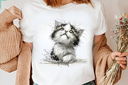 Whimsical Summer Cats Clipart, an Illustration by CreationArt (Thumbnail 7 of 7)
