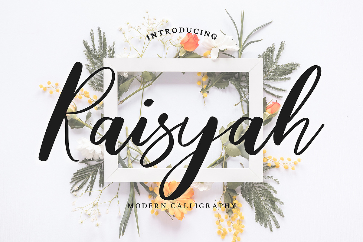 Raisyah Calligraphy Script Font, a Script Font by Giant Design (Photo 1 of 10)
