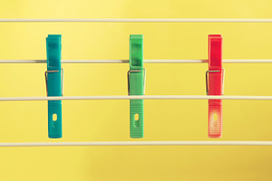 Colorful clothespins