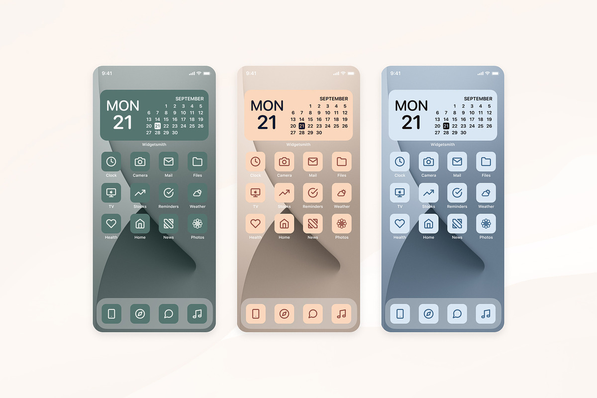 iOS 14 Pastel Icon Pack, an Outline Icon by Yung (Photo 2 of 5)