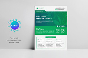 Canva CBD Oil Flyer Template, a Flyer Template by DesignOriel
