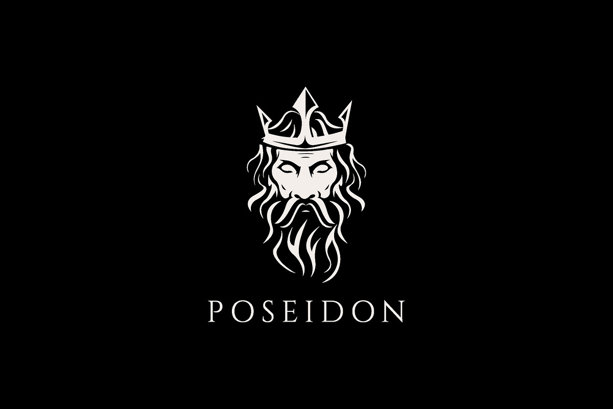 Poseidon Neptune god logo icon, a Branding & Logo Template by DOMHOUZE