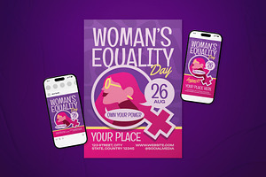 Woman's Equality Day Event Flyer Set, a Flyer Template by The Good Store