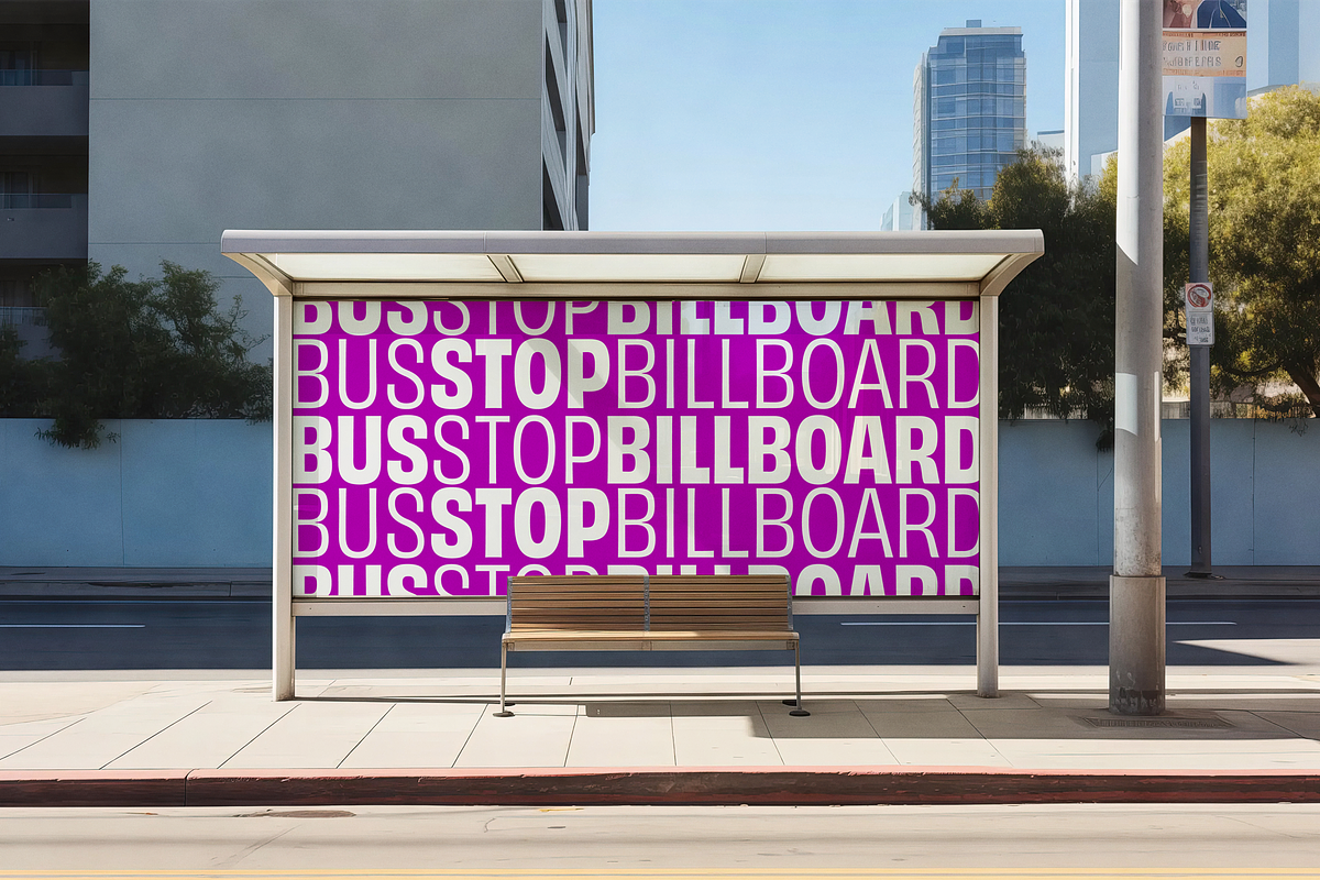 Bus Stop Billboard Mockup PSD, an Advertising Mockup by 4NVRdotcom Mockups (Photo 1 of 2)