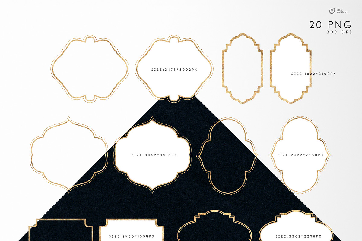 Golden frames & elements, an Illustration by ollalya (Photo 3 of 3)