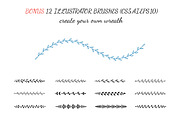 100 vector wreaths and brushes, a Graphic by ComelyPics Shop (Thumbnail 10 of 11)