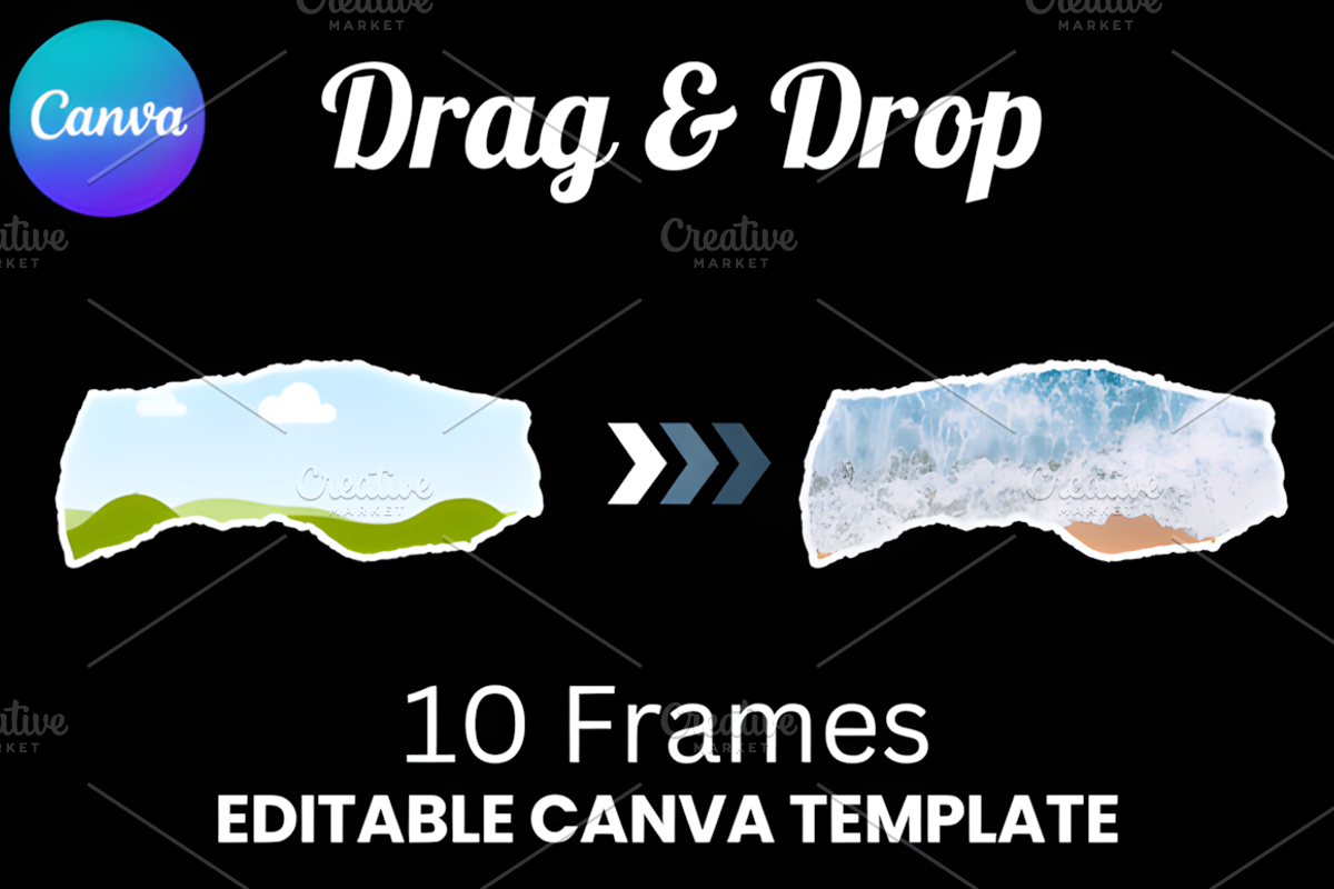 Canva Torn Paper Ripped Frame Templa, a Marketing Template by Design Station (Photo 2 of 3)