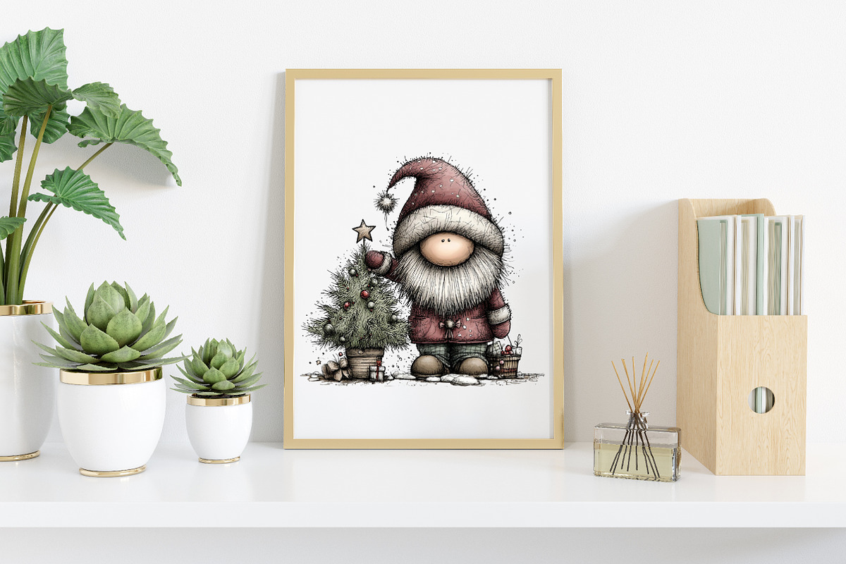 Quirky Whimsical Santa Clipart, an Illustration by Canvas Craft (Photo 7 of 7)