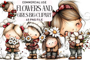 Flowers and Girls Big Clipart Bundle, an Illustration by Daily.Designs (Thumbnail 1 of 5)