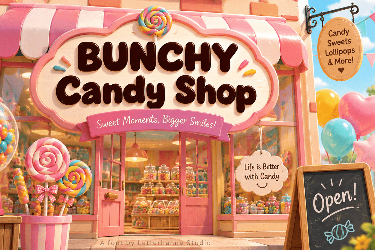 Cutepunch Bold Bubbly Cute Font, a Sans Serif Font by Letterhanna Studio (Photo 7 of 9)