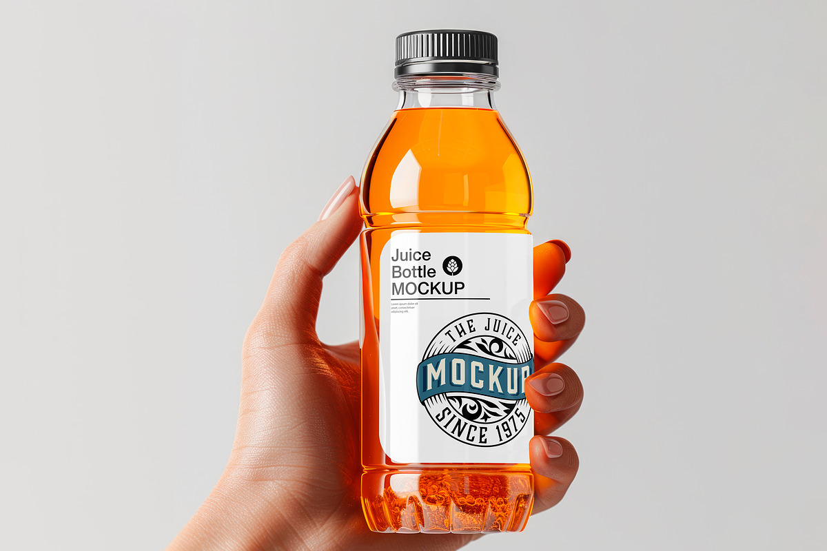 Juice Bottle, a Product Mockup by OneVectorStock (Photo 1 of 2)