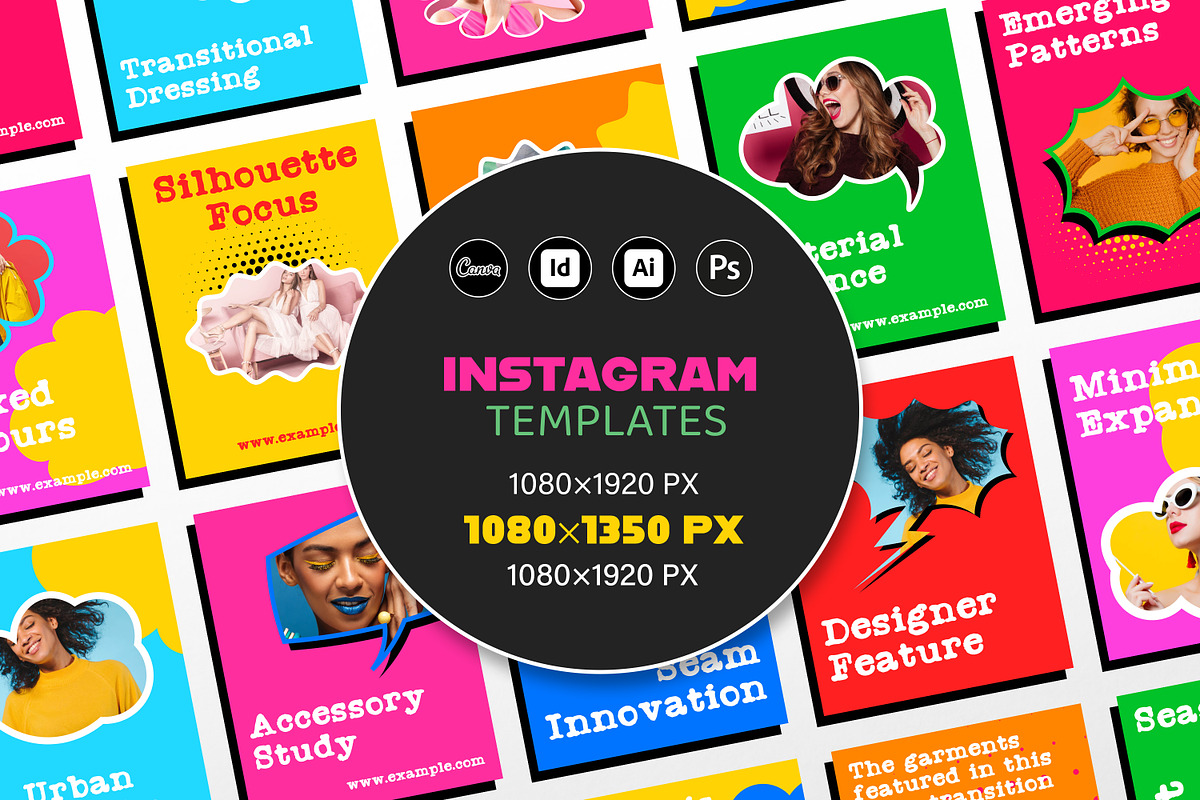 Retro Social Media BUNDLE Kit, a Social Media Template by Artisan Vibes (Photo 1 of 10)