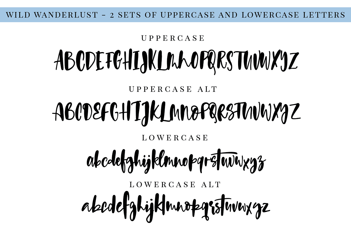 Wild Wanderlust Font Set, a Script Font by theinkaffair (Photo 9 of 10)