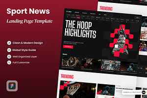 SWOOSH ! - Sport News, a Landing Page Template by SLAB! Design