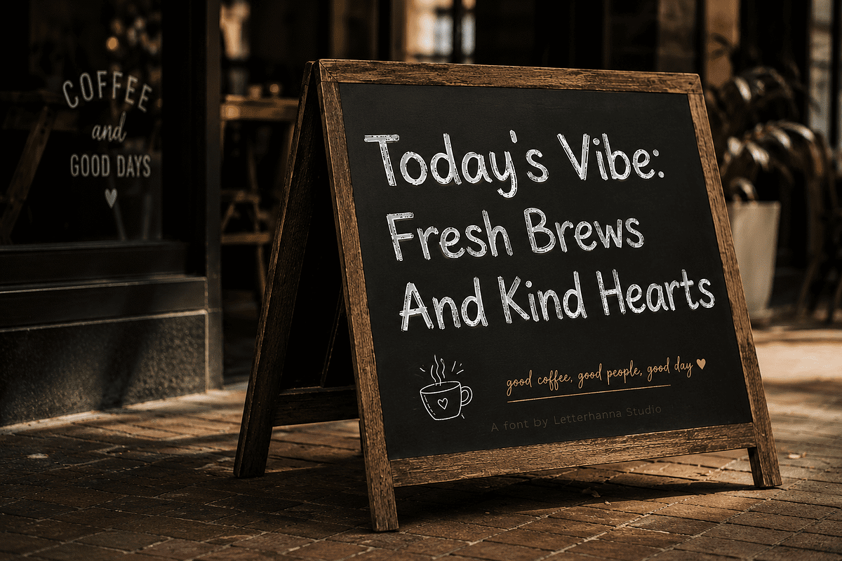Warmstreak Chalk Font, a Handwritten Font by Letterhanna Studio (Photo 7 of 9)