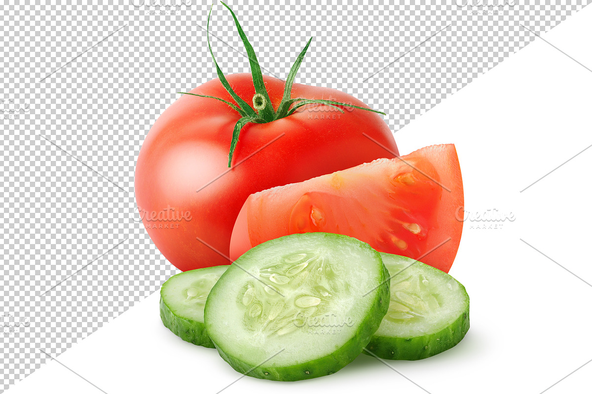 Tomato and cucumber, an Object Graphic by Fruits+Veggies (Photo 2 of 4)