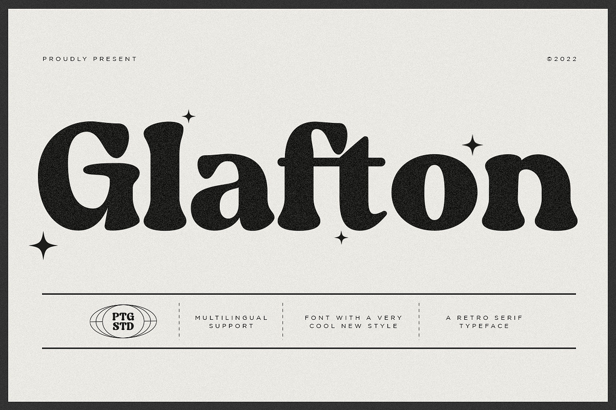 Glafton | Retro Serif, a Serif Font by Pentagonistudio (Photo 1 of 10)