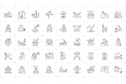 Yoga and Meditation Icon Set, an Outline Icon by Prosymbols (Thumbnail 4 of 5)