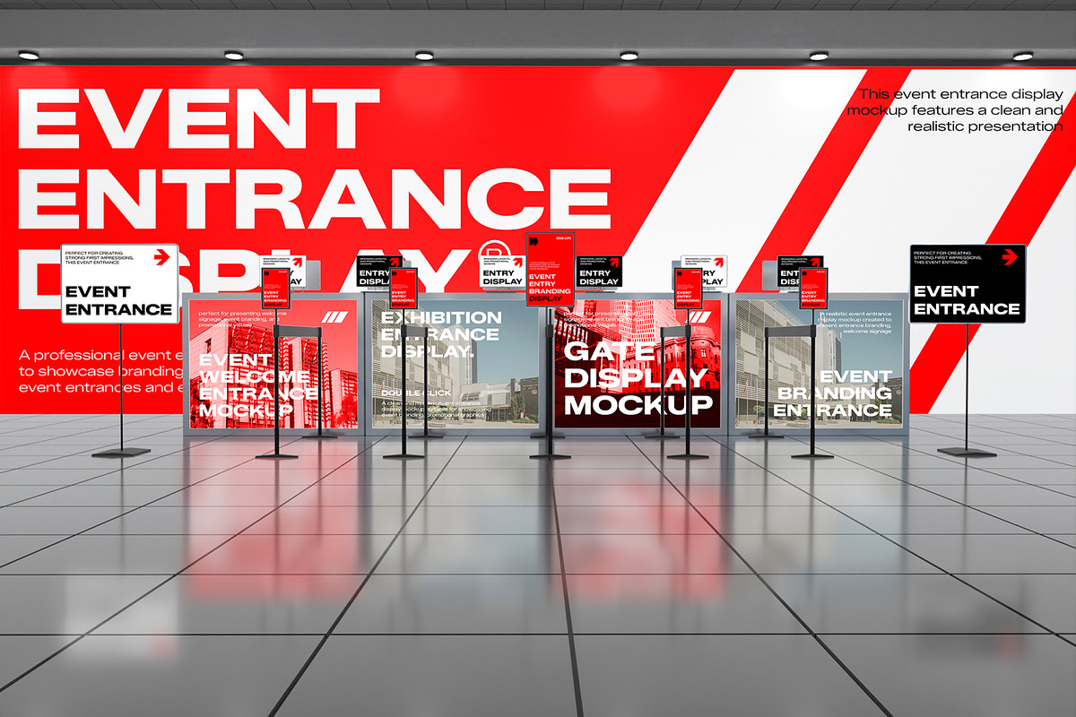 Event Entrance Display Mockup, an Advertising Mockup by Unerispace (Photo 3 of 5)