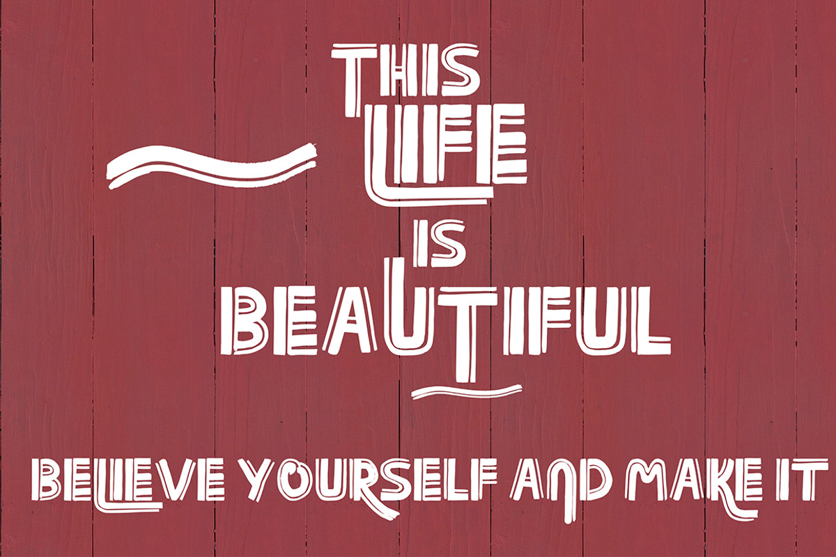 Kavensky Brush Font preview 3