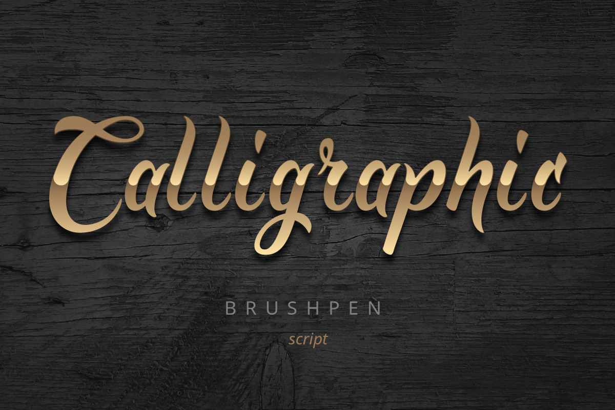 Golden Brush font preview 3