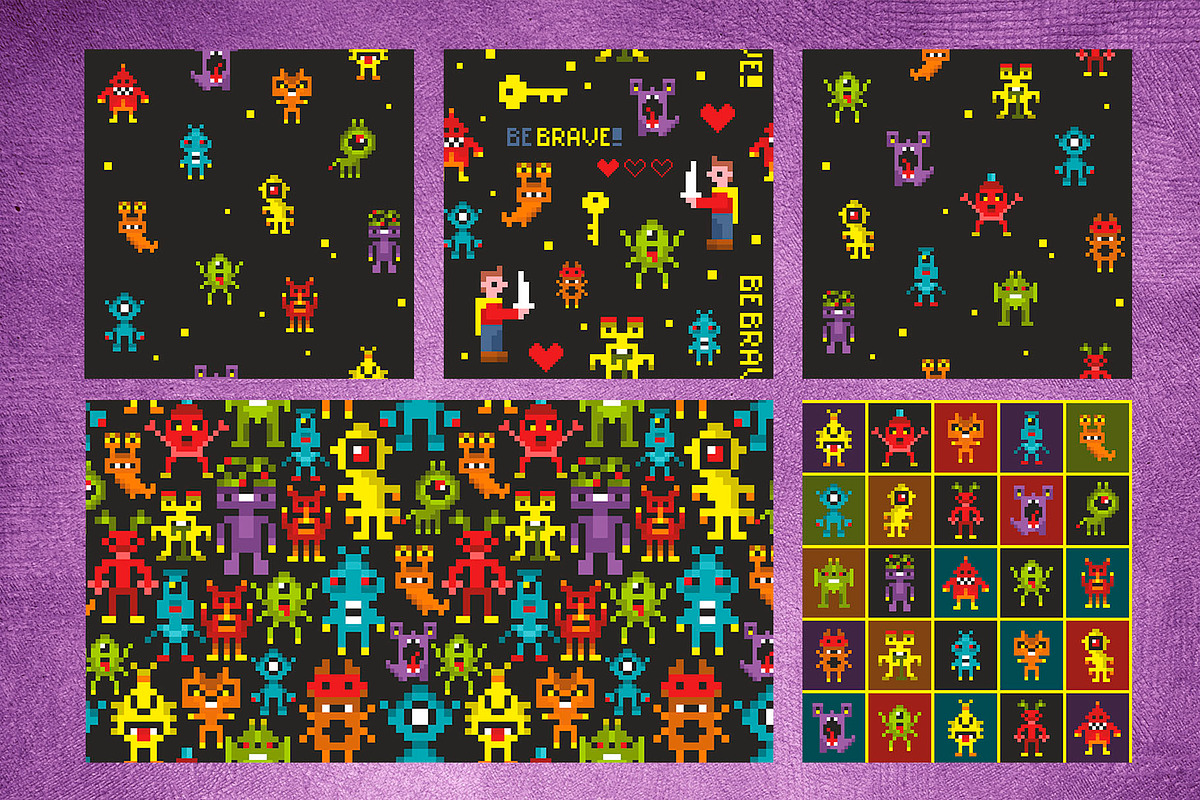 Pixel game monstrs and heroes, an Animal Illustration by eka panova (Photo 4 of 8)
