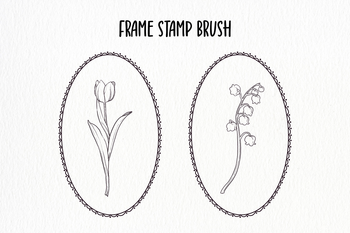 Hand Drawn Flowers Procreate Stamps, a Brush Add-On by Little Nordic Atelier (Photo 3 of 4)