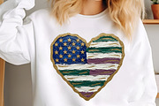 Brushstroke American Flag Heart Png, an Illustration by designcity5 (Thumbnail 1 of 4)