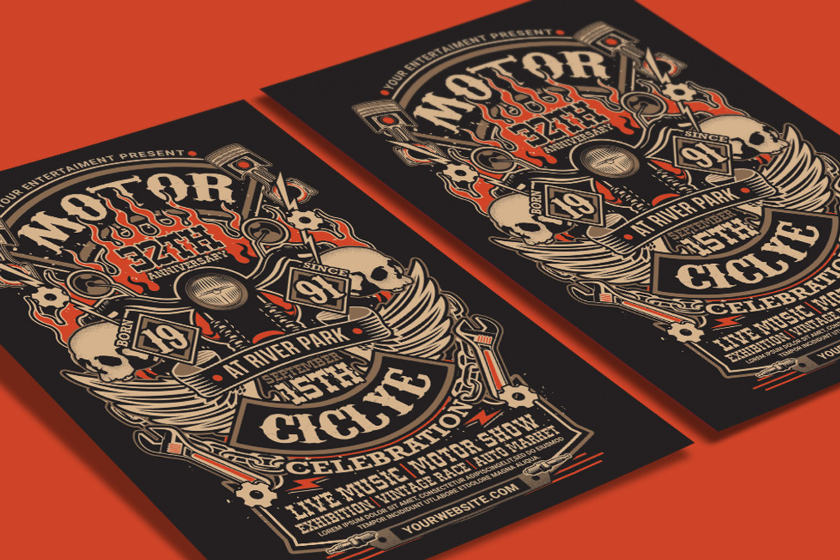 Motorcycle Club Event Flyer, a Flyer Template by Muhamad Iqbal hidayat (Photo 3 of 4)