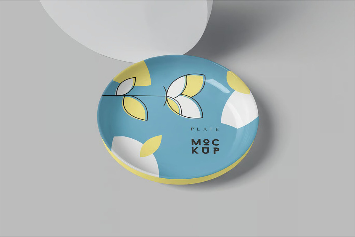 Round Ceramic Plate Mockup Templates, a Product Mockup by megostudi0 (Photo 6 of 7)