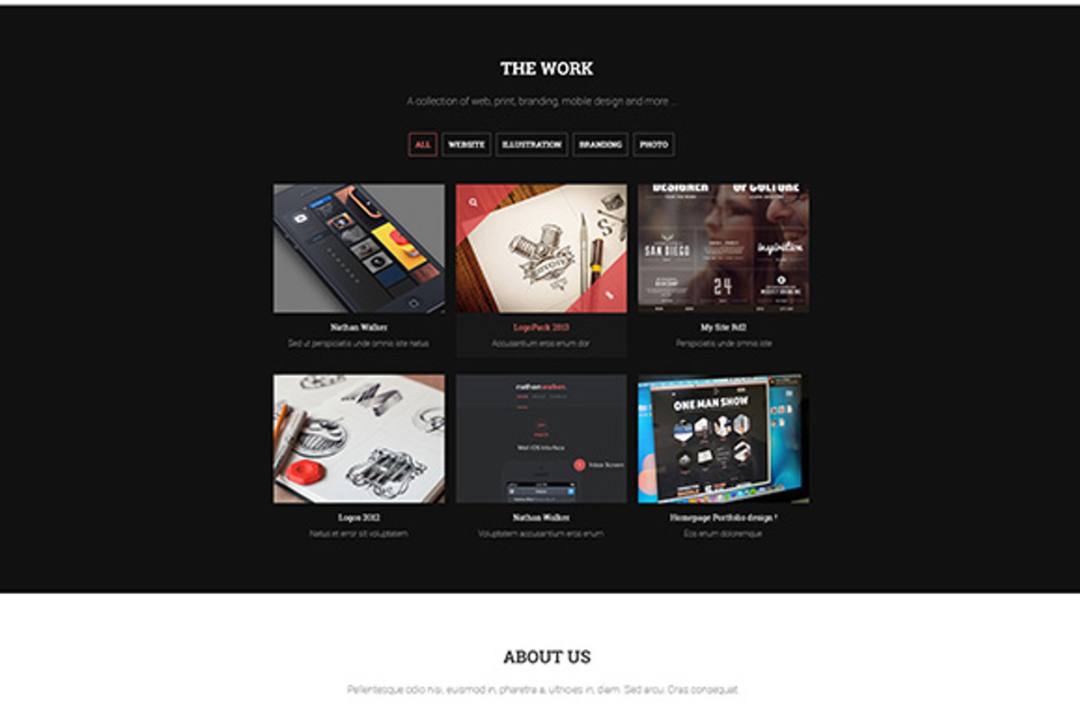 PGL Portfolio - 1 Page PSD Template, a Websites & App Template by pixelgeeklab (Photo 2 of 5)