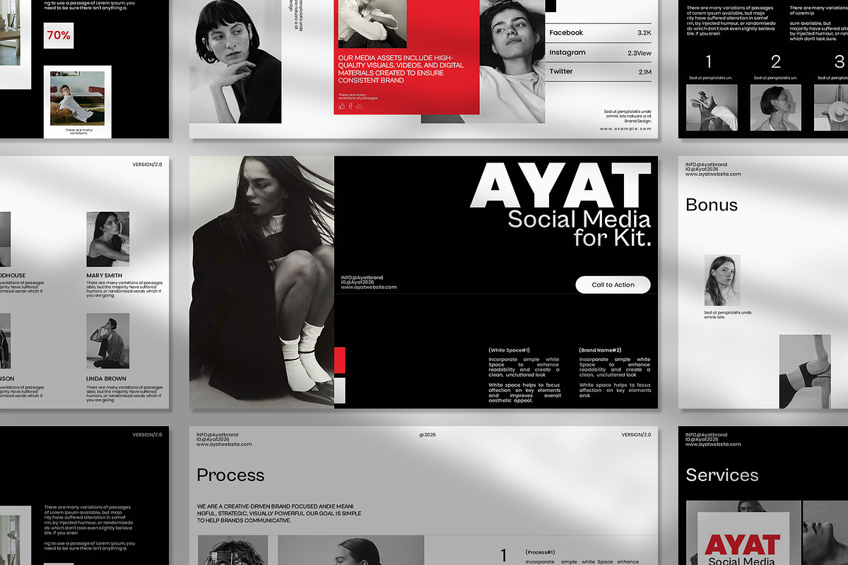AYAT - Social Media Kit Presentation, a Presentation Template by CreativexGenius (Photo 5 of 12)